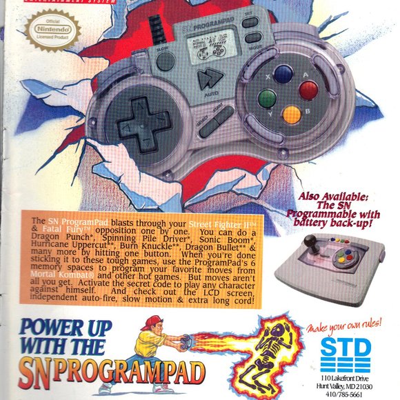 Vintage 1994 Print Ad for SN ProgramPad - Super Nintendo PA606 - Picture 1 of 1